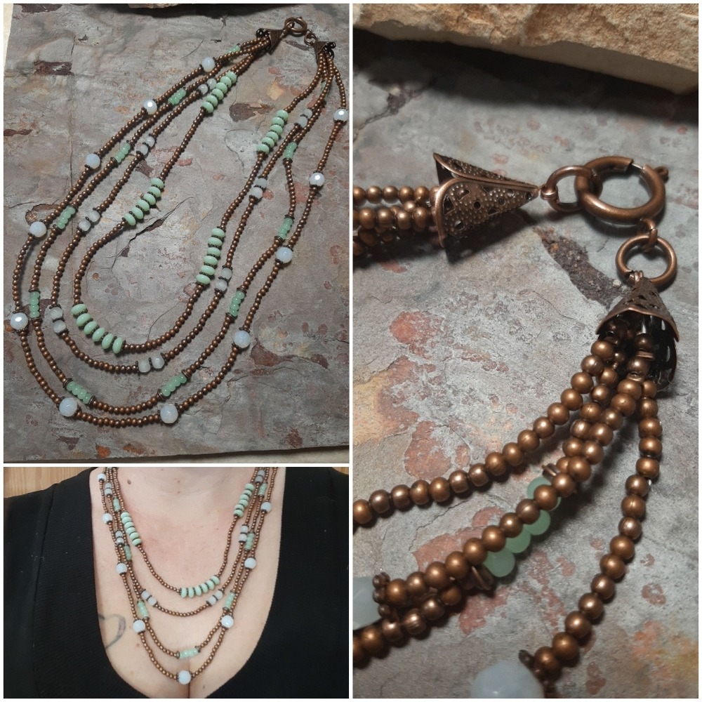 Four layer necklace